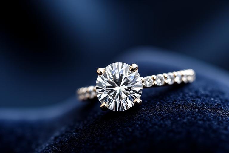 Close-up product photography of an elegant piece of jewelry.